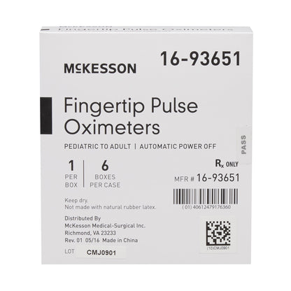 McKesson Fingertip Pulse Oximeter without Connectivity, Battery Operated
