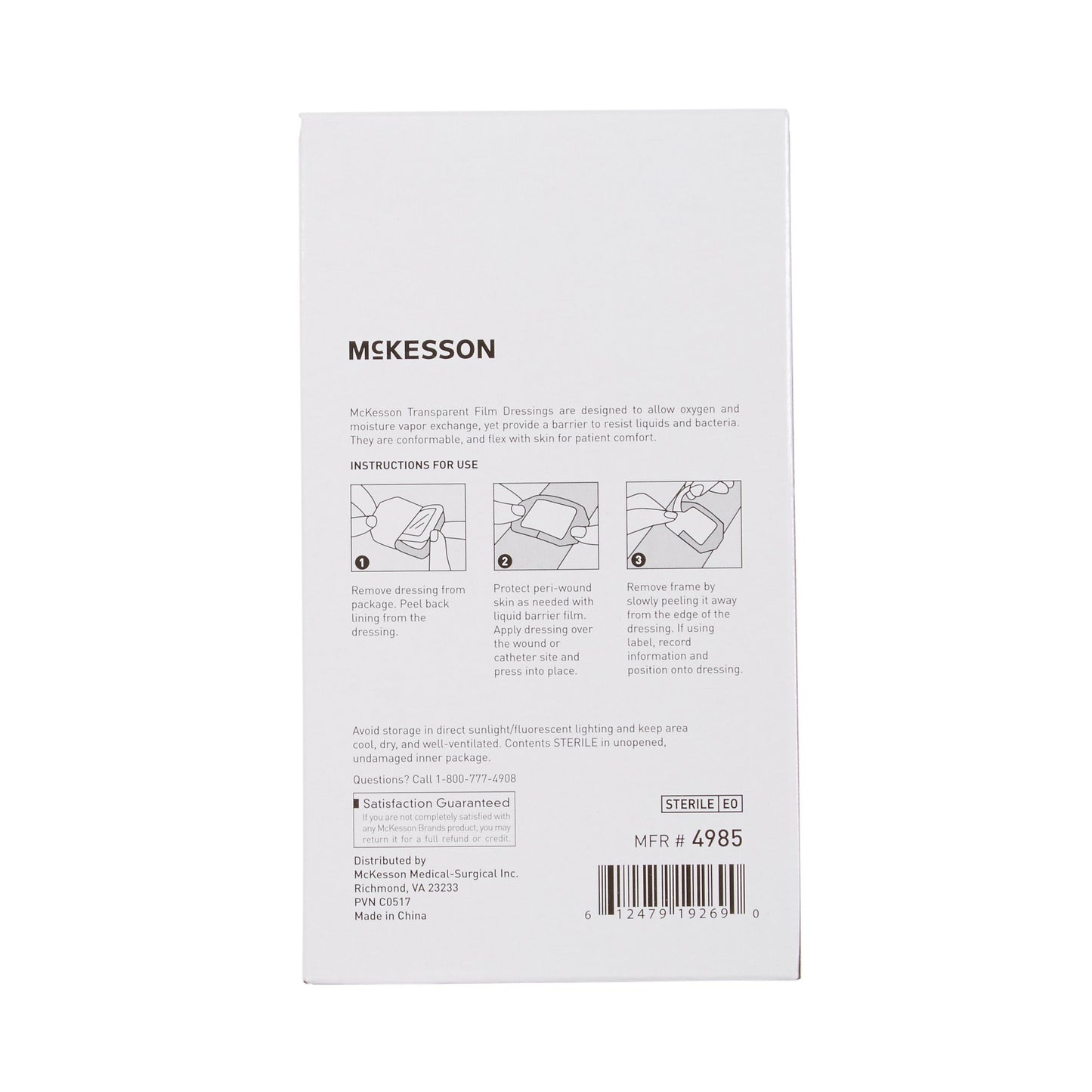 McKesson Octagonal Sterile Dressing with Frame-Style Delivery
