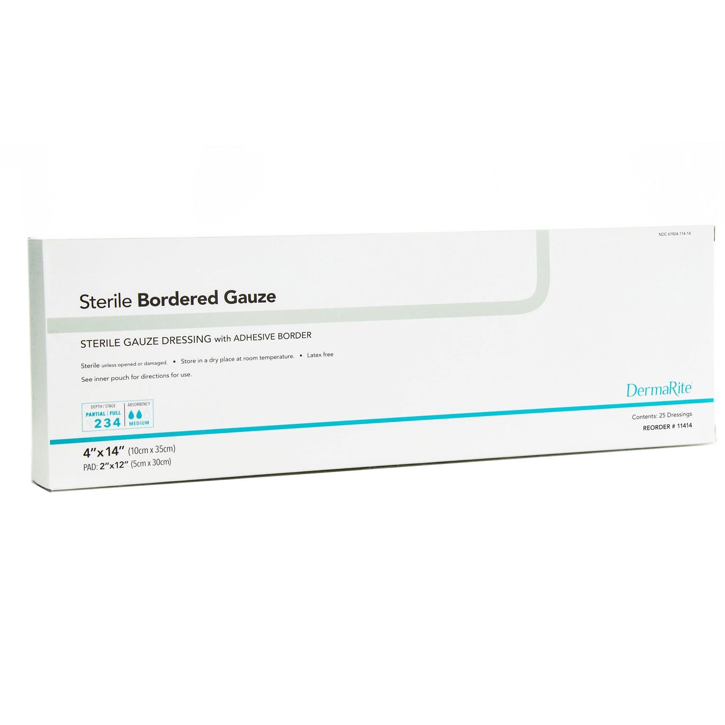 DermaRite® Gauze Adhesive Dressing, White