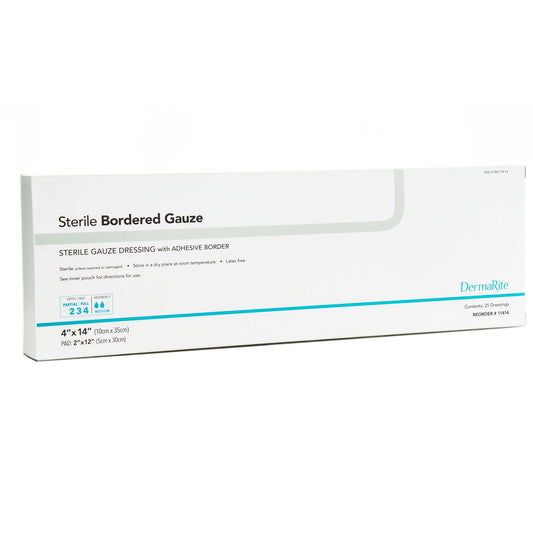 DermaRite® Gauze Adhesive Dressing, White