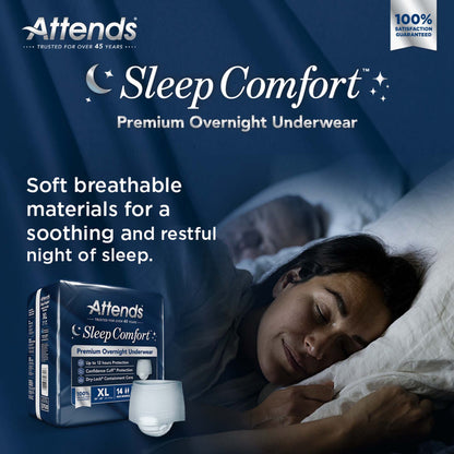 Attends® Sleep Comfort Premium Overnight Underwear, Extra Large