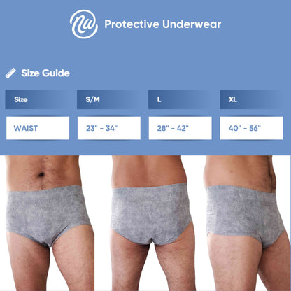 Nexwear Men's Pull-On Absorbent Underwear, Extra Large