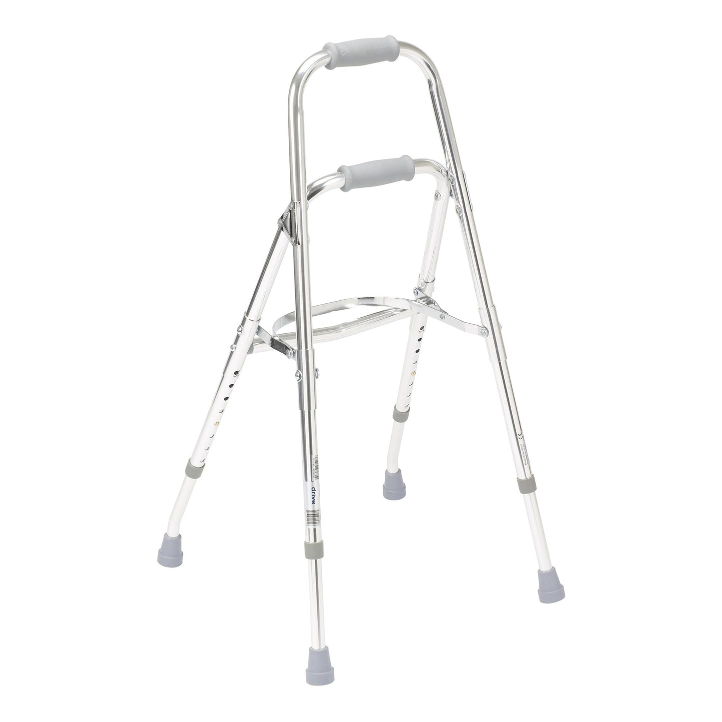 Drive™ Hemi Aluminum Side Step Folding Walker, 29.5 – 37 Inch Height