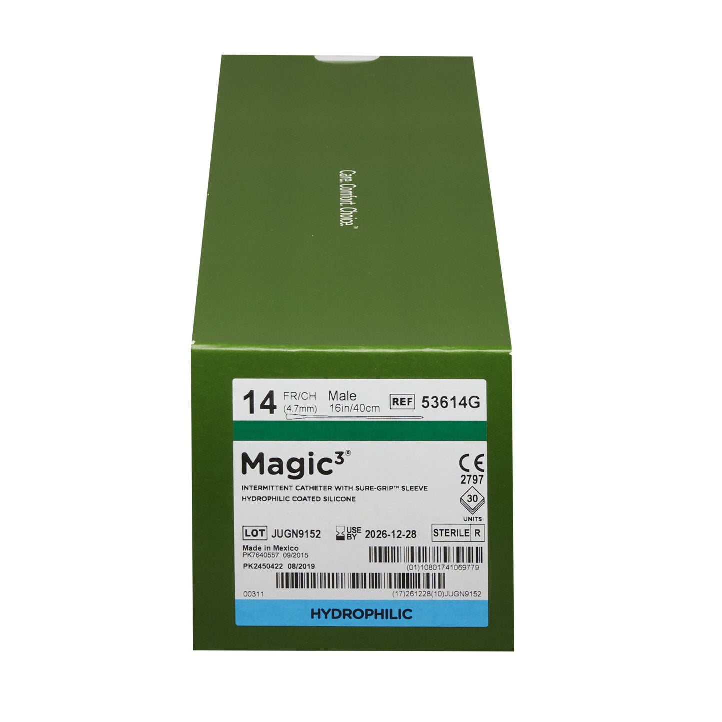 Magic3® Hydrophilic Male Urethral Catheter, 14 Fr.