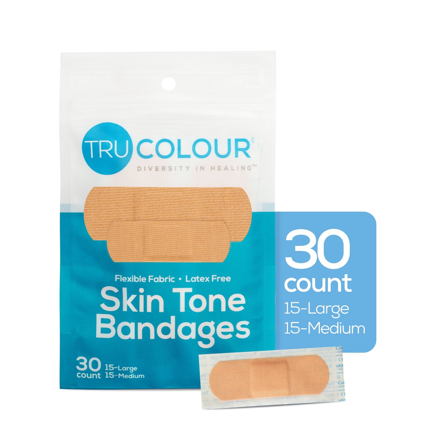 Tru-Colour Skin Tone Adhesive Bandages for Fair Skin Tone Shades