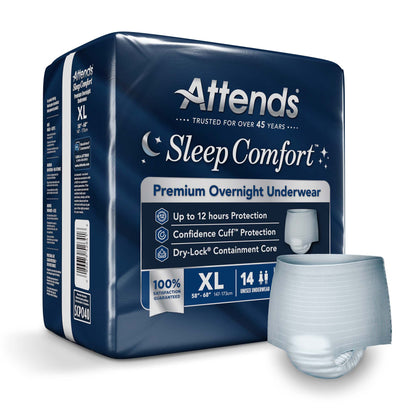 Attends® Sleep Comfort Premium Overnight Underwear, Extra Large