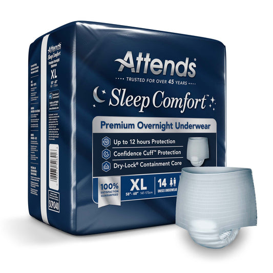 Attends® Sleep Comfort Premium Overnight Underwear, Extra Large