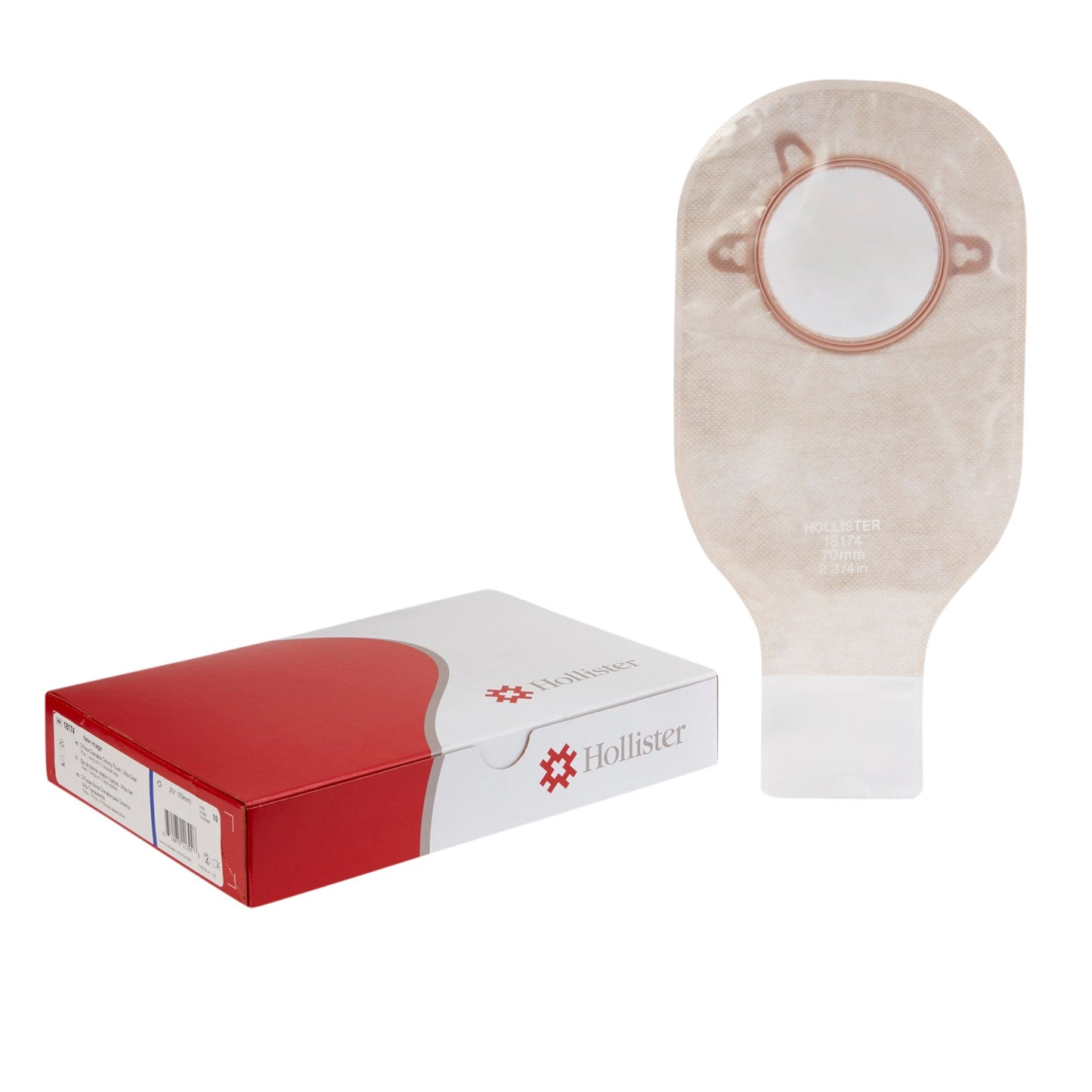New Image™ 2-Piece Ultra-Clear Ostomy Pouch, Pre-cut to Fit 70 mm Stomas
