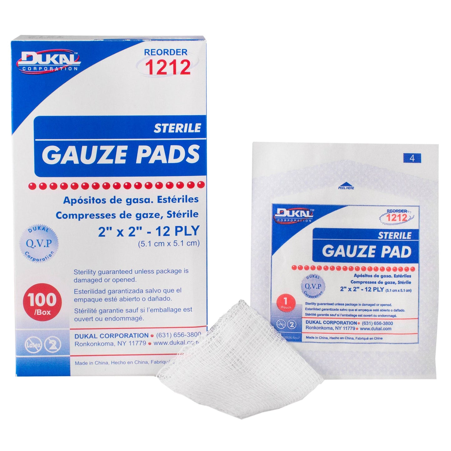 Dukal™ Gauze Sponge, 2 x 2 Inch
