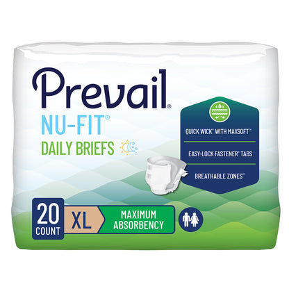 Prevail® Nu-Fit® Incontinence Brief, Heavy Absorbency