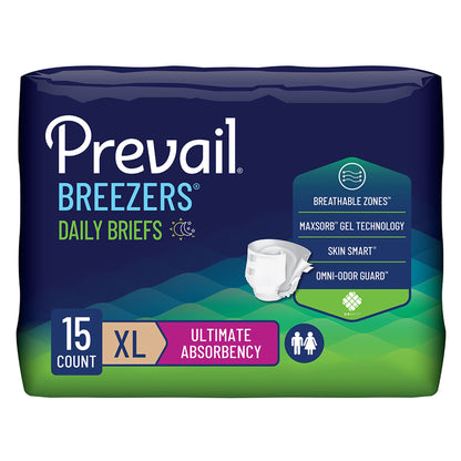 Prevail® Breezers® Ultimate Absorbency Incontinence Briefs