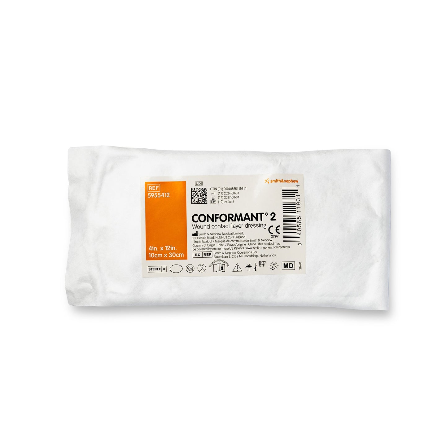 Conformant 2 Wound Contact Layer Dressing, 4 x 12 Inch