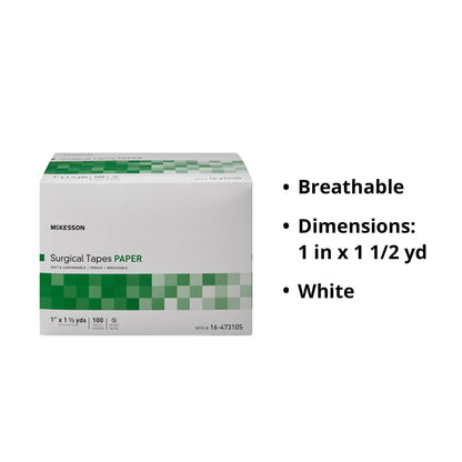 McKesson Paper Medical Tape, 1 Inch x 1-1/2 Yard