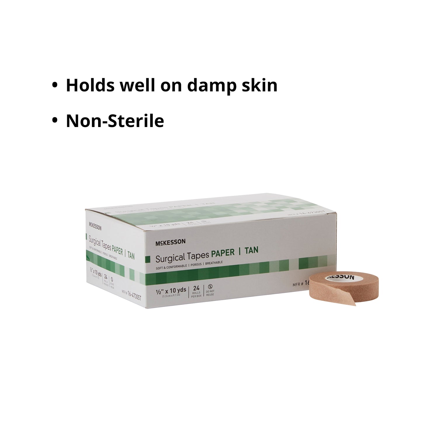 McKesson Paper Medical Tape, 1/2 Inch x 10 Yard