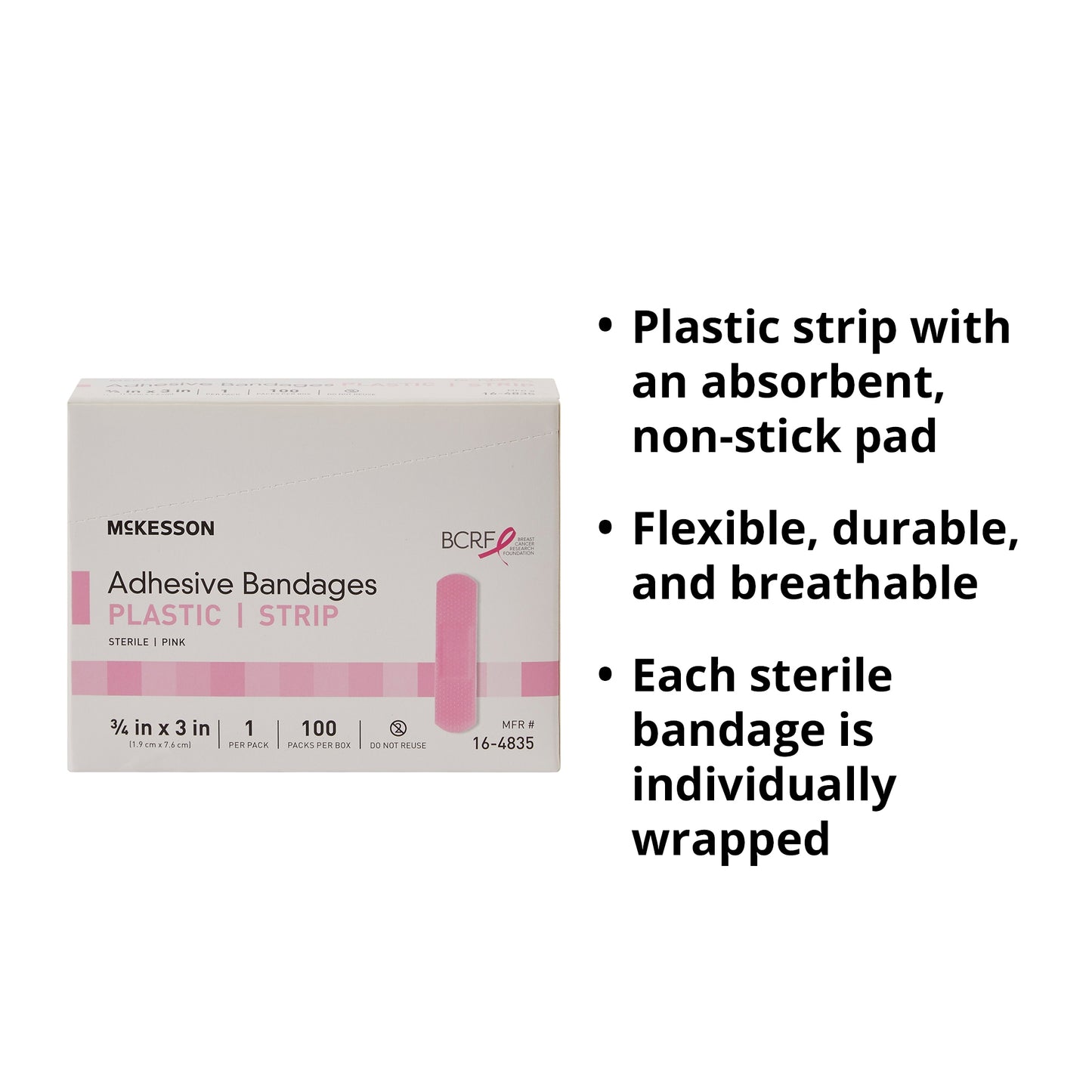 McKesson Adhesive Strip, 3/4 x 3 Inch