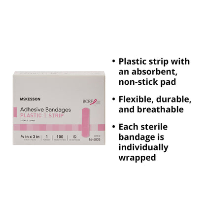 McKesson Adhesive Strip, 3/4 x 3 Inch