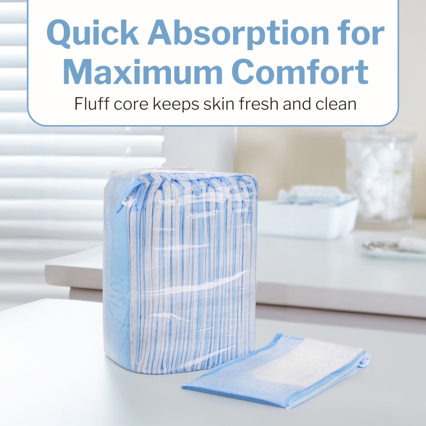 McKesson Classic Plus Fluff Light Absorbency Underpads, 23 x 36 Inch