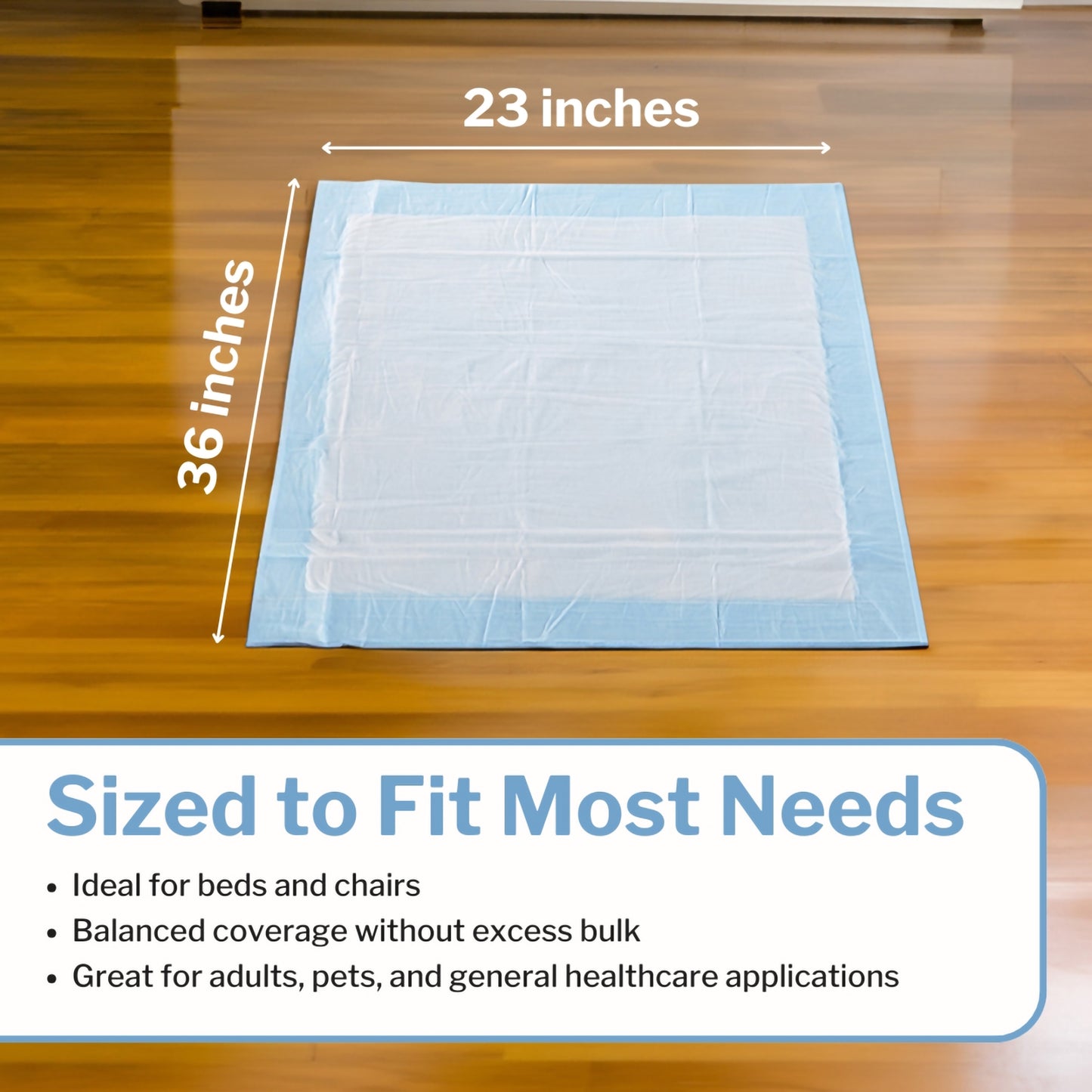 McKesson Classic Plus Fluff Light Absorbency Underpads, 23 x 36 Inch