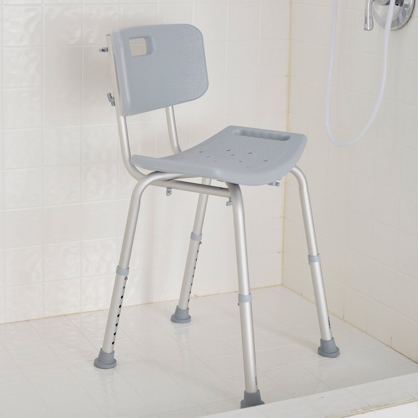McKesson Aluminum Bath Bench, 15.5 – 19.5 Inch Height
