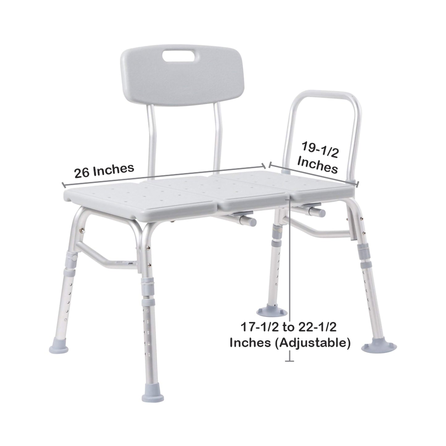 McKesson Aluminum Transfer Bench with Reversible Back