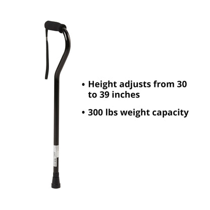 McKesson Aluminum Offset Cane, 30 – 39 Inch Height