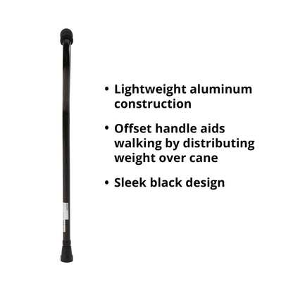 McKesson Aluminum Offset Cane, 30 – 39 Inch Height