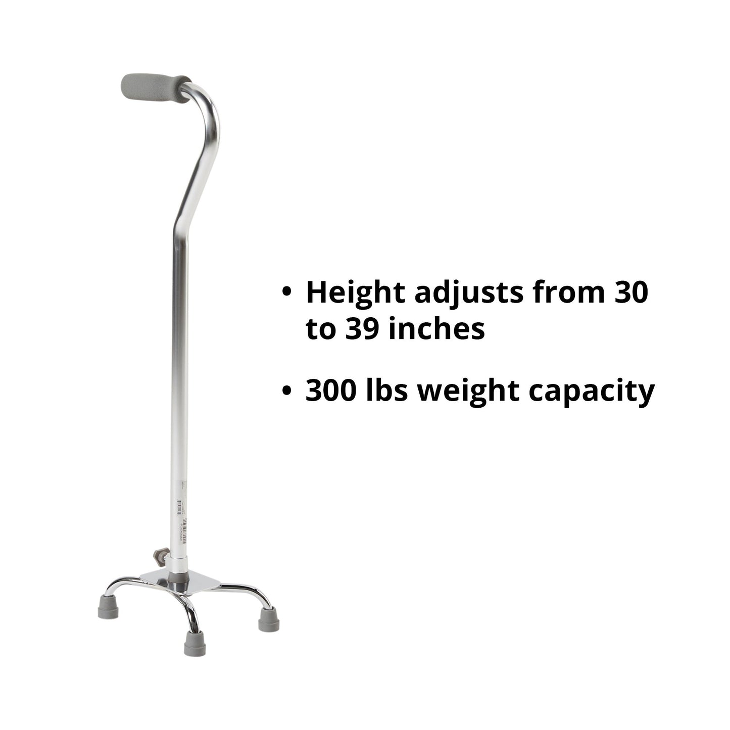 McKesson Offset Quad Cane, Chrome