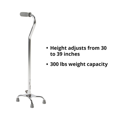McKesson Offset Quad Cane, Chrome