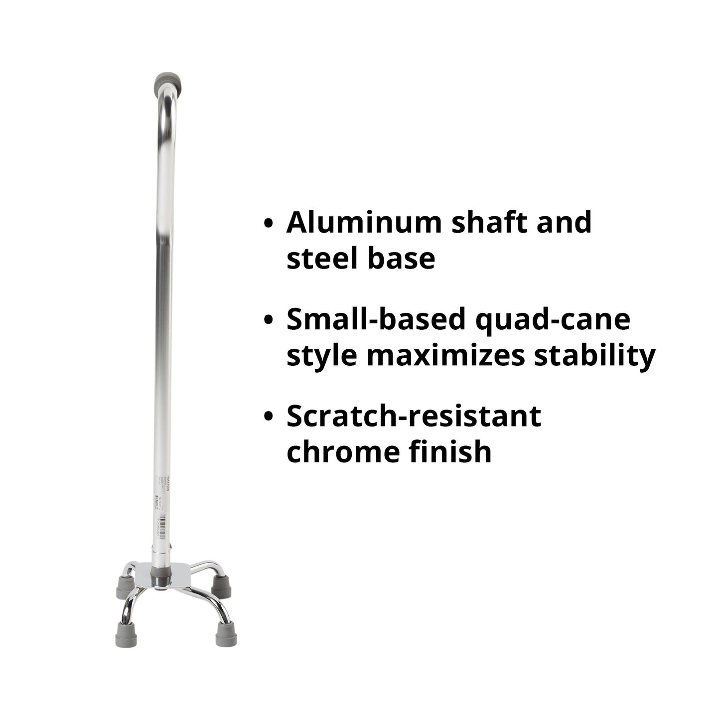 McKesson Offset Quad Cane, Chrome