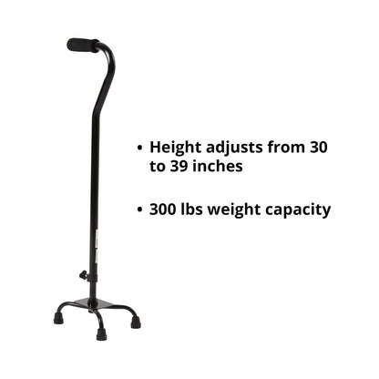 McKesson Adjustable Steel Offset Quad Cane, 30 – 39 Inch Height