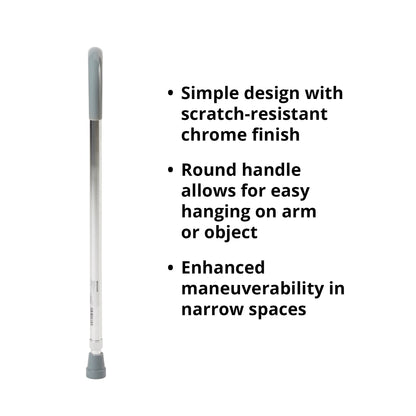 McKesson Round Handle Walking Cane, Aluminum