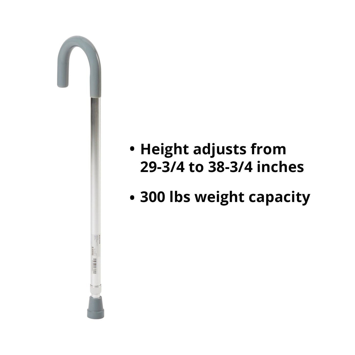 McKesson Round Handle Walking Cane, Aluminum