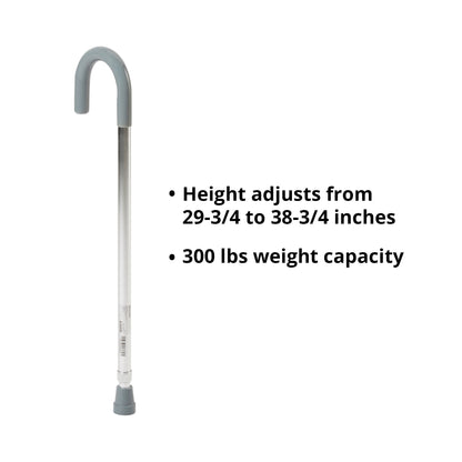 McKesson Round Handle Walking Cane, Aluminum