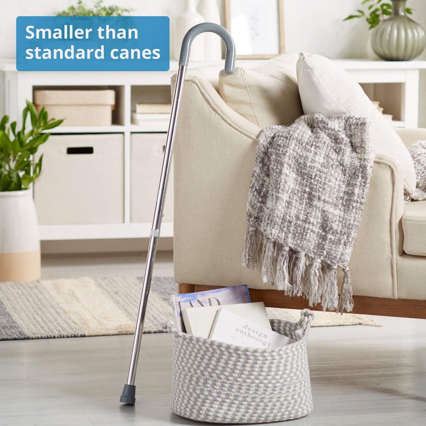 McKesson Round Handle Walking Cane, Aluminum