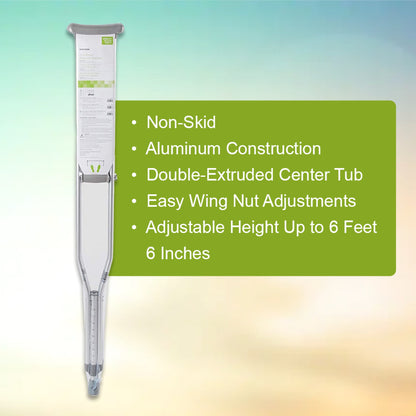 McKesson Underarm Crutches for Adults 5'10" – 6'6", Tall Adult