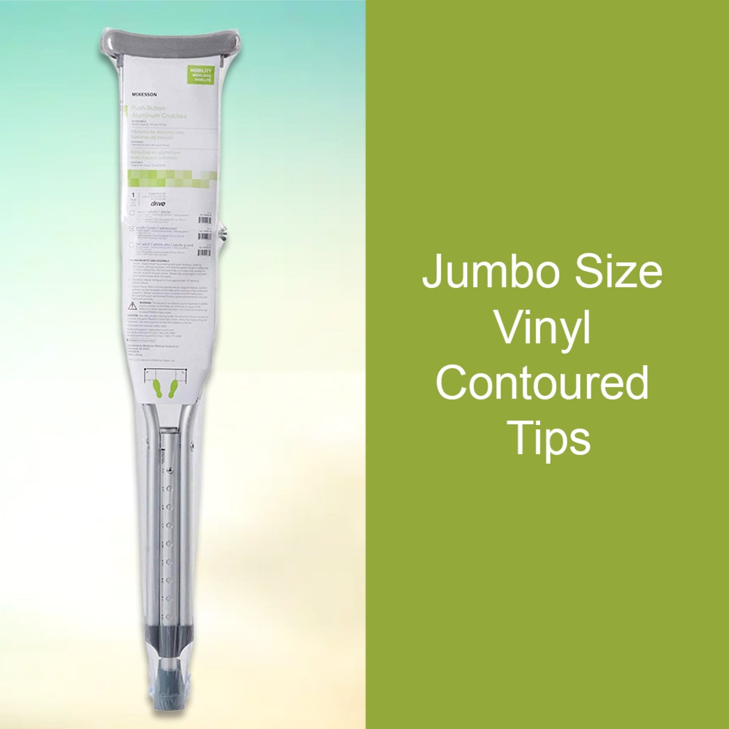 McKesson Underarm Crutches for Children 4'6" – 5'2"