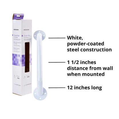 McKesson Wall Grab Bar, White Steel