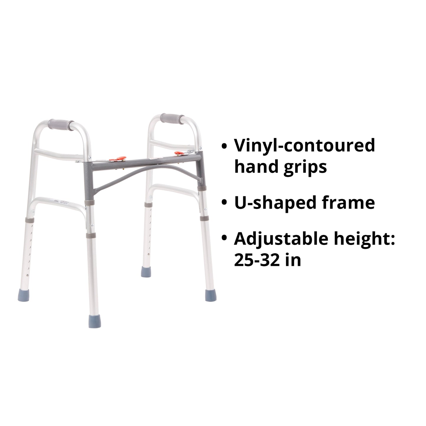 McKesson Junior Aluminum Folding Walker, 25 – 32 Inch Height
