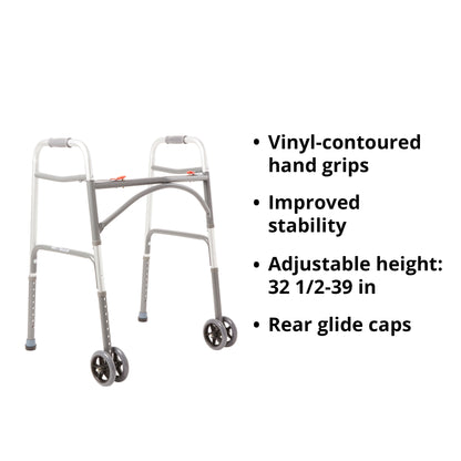 McKesson Steel Bariatric Folding Walker