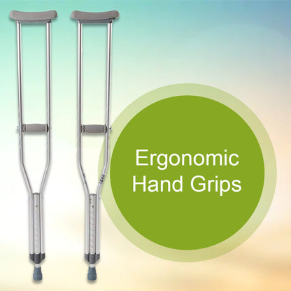 McKesson Adult Underarm Crutches, 5'2" – 5'10"