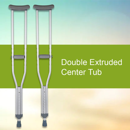McKesson Adult Underarm Crutches, 5'2" – 5'10"