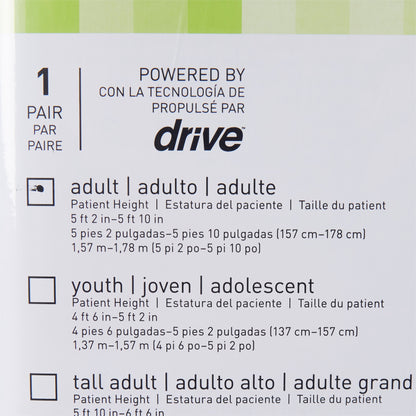 McKesson Adult Underarm Crutches, 5'2" – 5'10"