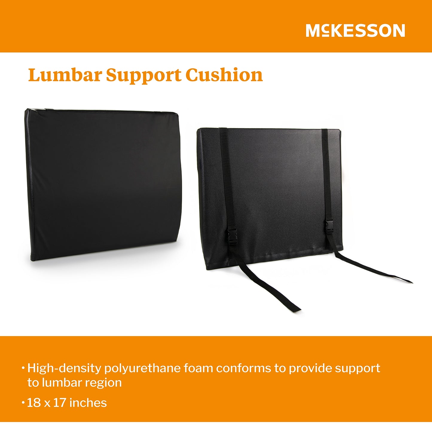 McKesson Back Support Cushion, 18 x 17 Inch