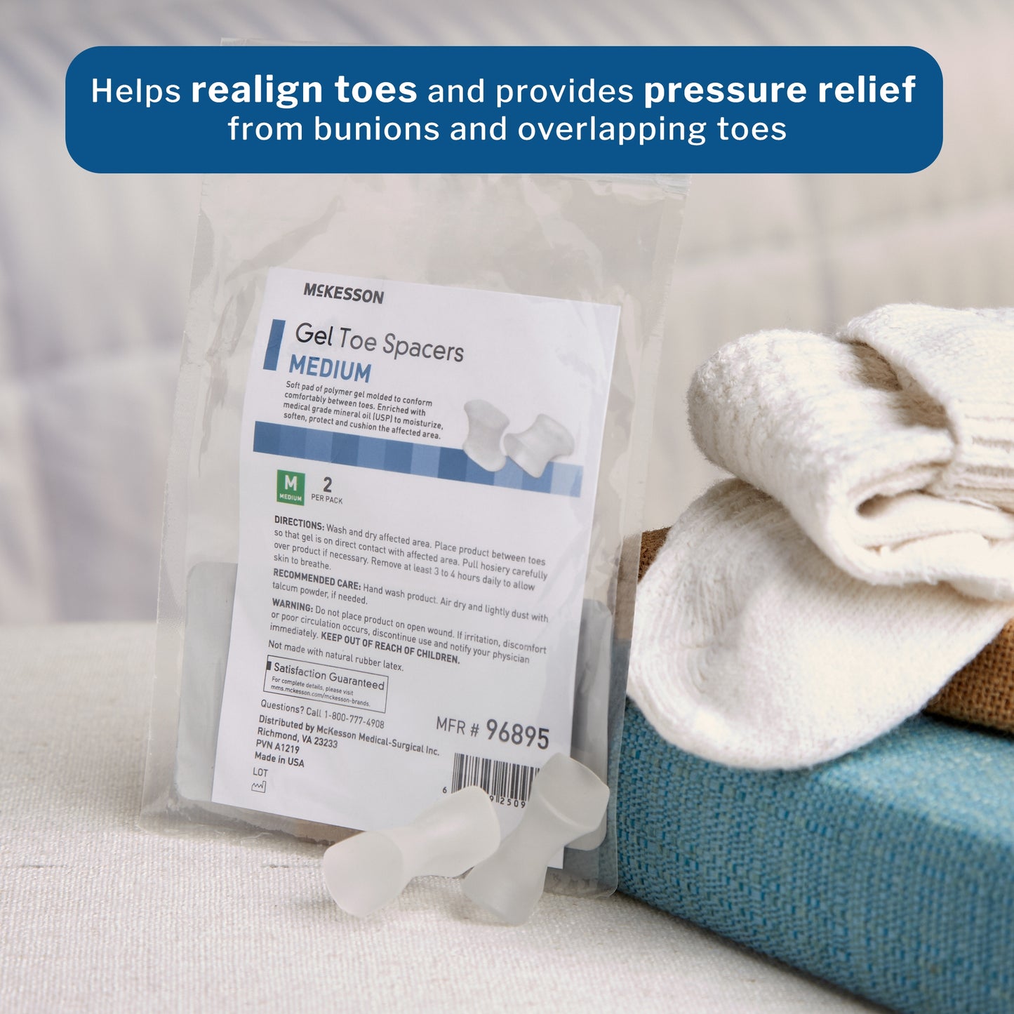 McKesson Gel Toe Spacers, Medium