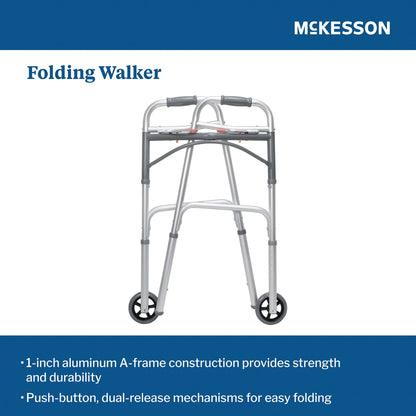 McKesson Folding Walker, Adjustable Height