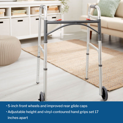 McKesson Folding Walker, Adjustable Height