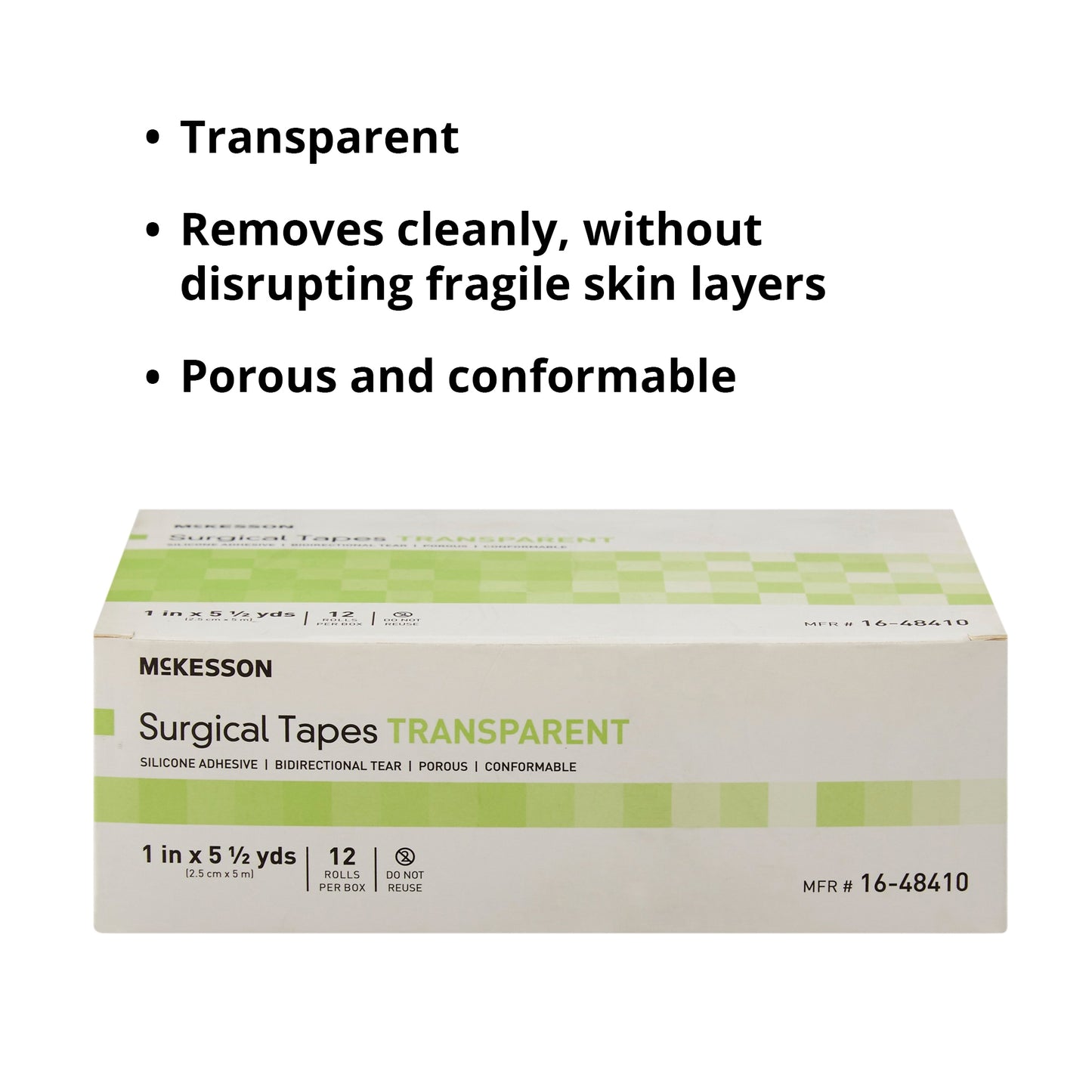 McKesson Silicone Medical Tape, Transparent