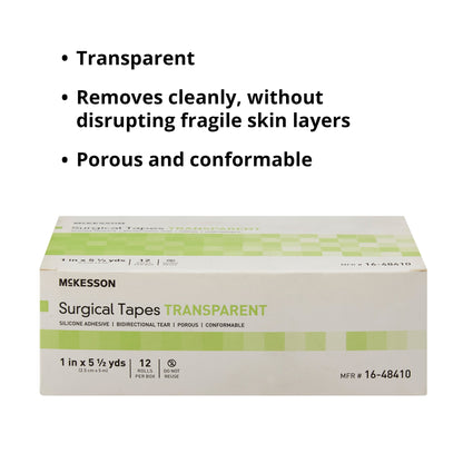 McKesson Silicone Medical Tape, Transparent