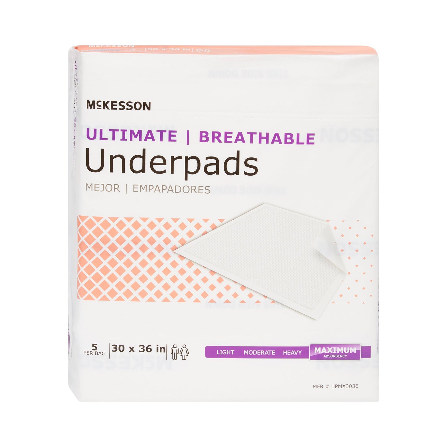 McKesson Ultimate Breathable Underpads, Heavy Absorbency