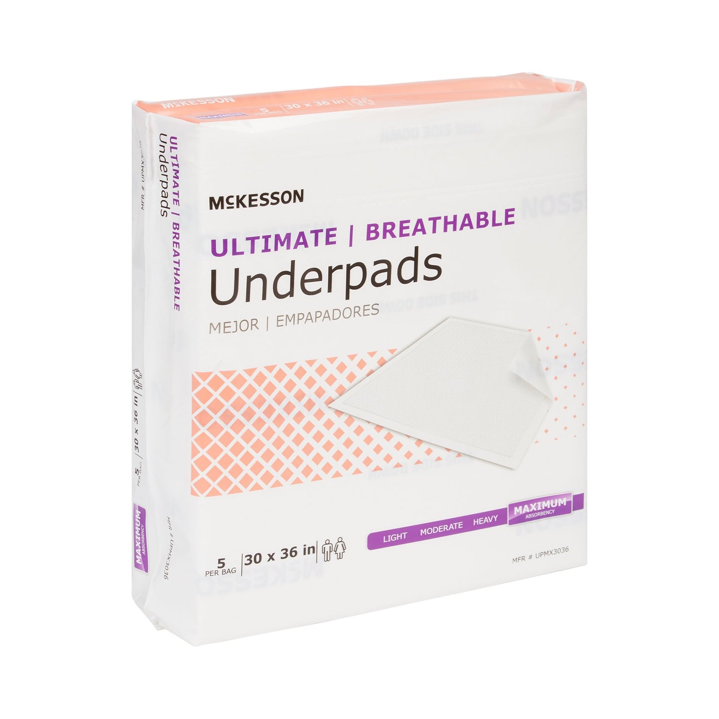McKesson Ultimate Breathable Underpads, Heavy Absorbency